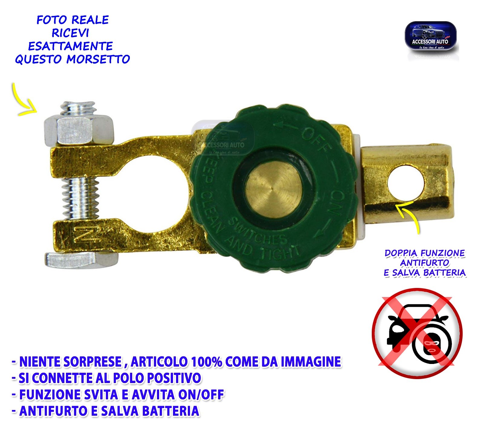 Dispositivo Staccabatteria Rapido CORA Per Barche | Antifurto E Sicurezza | Montaggio Su Polo Positivo - Foto 3
