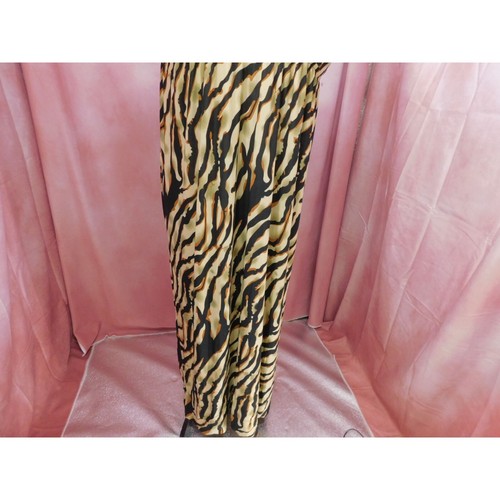 Rhapsody Exotic Animal Print Maxi Dress Women XL Brown Black - Picture 3 of 8
