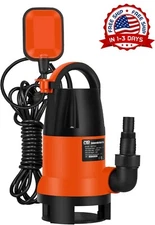 Bomba De Agua 1 HP Sumergible Para Pozo Acero Inoxidable 207 FT 33 GPM 110V 60Hz