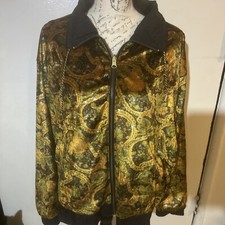 VNTG Chili Pepper Sport Reversible Windbreaker Jacket / Sz M EUC