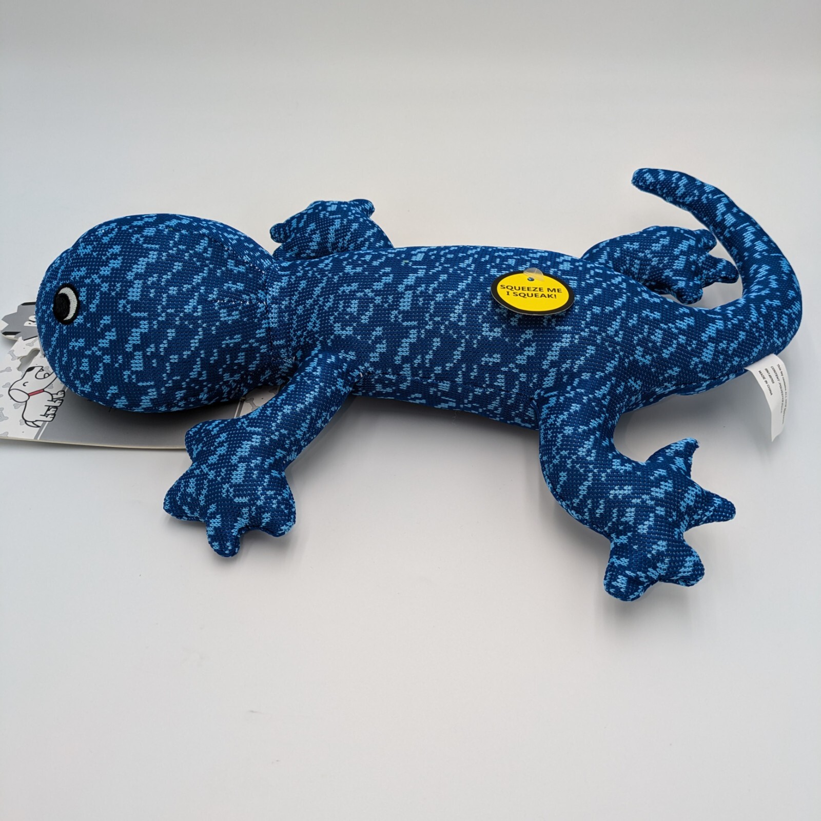 Blue Lizard Dog Toy, New, 13 Inches Long, Squeaker, Great Interactive Play