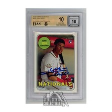 Juan Soto 2018 Topps Heritage Autograph Rookie Card #502 BGS 10 Pristine BAS 10