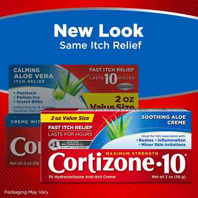 Cortizone10 MAXIMUM STRENGTH ITCH RELIEF CREME Calming Aloe Vera PSORIASIS  2oz. | eBay