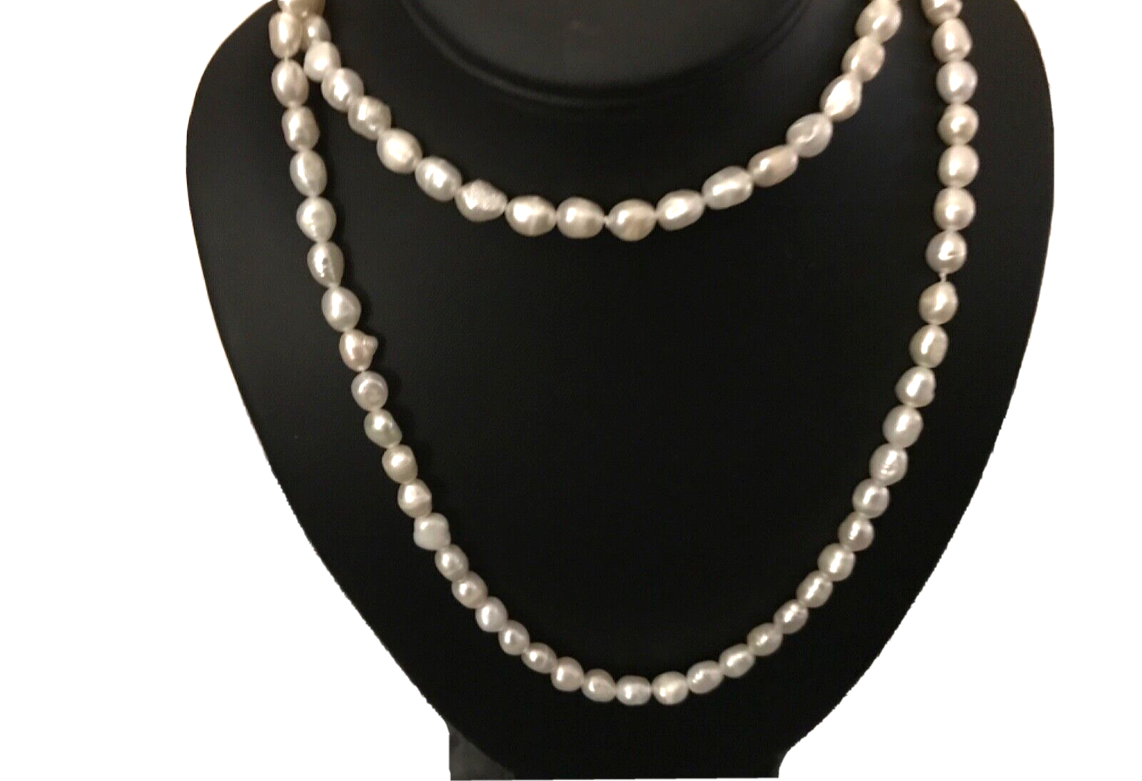 NEW Silverworks Necklace Made With Cultured Pearl 34” Inch New With