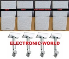 4 MINT Bose Double Cube White Speakers With Ceiling Brackets