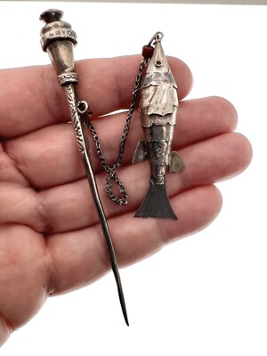 Sterling Silver Antique Chinese Qing Dynasty Hair Pin, RARE!! Antique Chinese Silver Hair Pin, Antique Chinese Hair Pin  main image 4