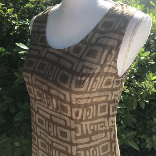 Maxi abito vintage nuovo con etichette fatto a mano unico nel suo genere senza maniche zip posteriore taglia media NOS - Foto 3 di 8