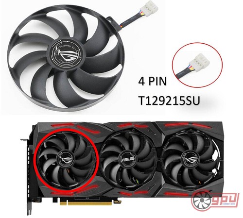 ASUS ROG STRIX RTX 2060 2070 2080 Ti & RX 5600 5700 XT - Cooler Fan Set (7 Pin) - Picture 2 of 6
