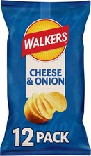 Walkers Cheese & Onion Multipack Crisps 12x25g