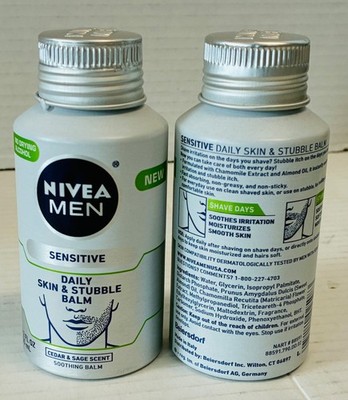 Brand New Lot of 2 Nivea Men Sensitive Daily Skin & Stubble Balm 4.2 oz / 125 mL