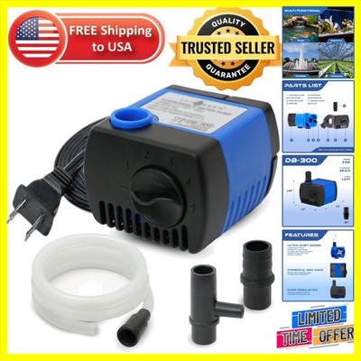 Adjustable 66 GPH Water Pump - Safe & Quiet Operation for Aquatic Environments