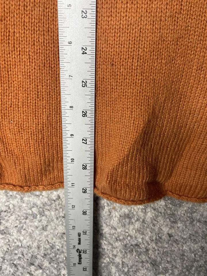 Suéter Americano Vintage Para Mujer M/L Naranja Óxido De Gran Tamaño Tejido Hombro Caído Foto 2 de 4