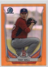 2014 Bowman Draft Top Prospects Chrome Orange Refractor 9/25 Trey Ball 1dm4