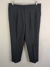 Ralph Lauren Dress Pants Men's 38x32 Charcoal Gray Pleated Cuffed Wool