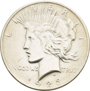 GC: USA 1 Dollar 1923 Peace Silber