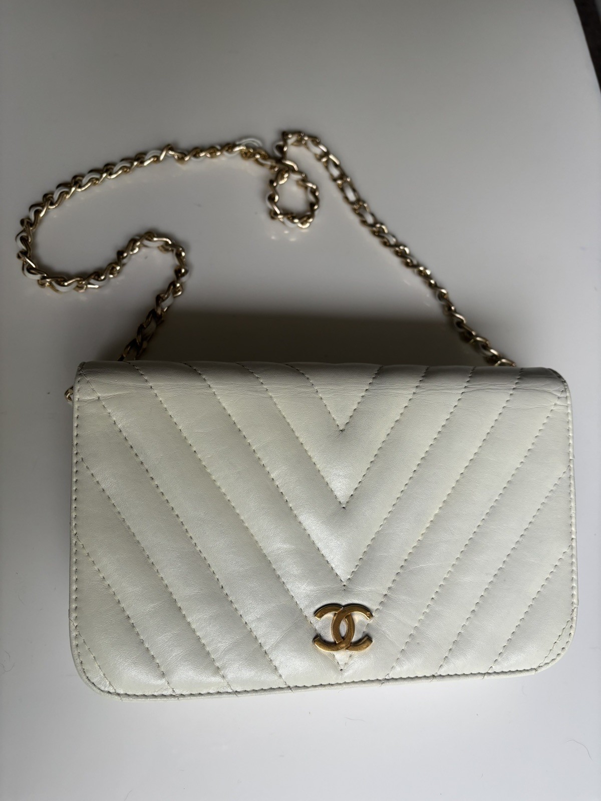 Chanel Classic Leder Hardware goldfarbig  Vintage 80er