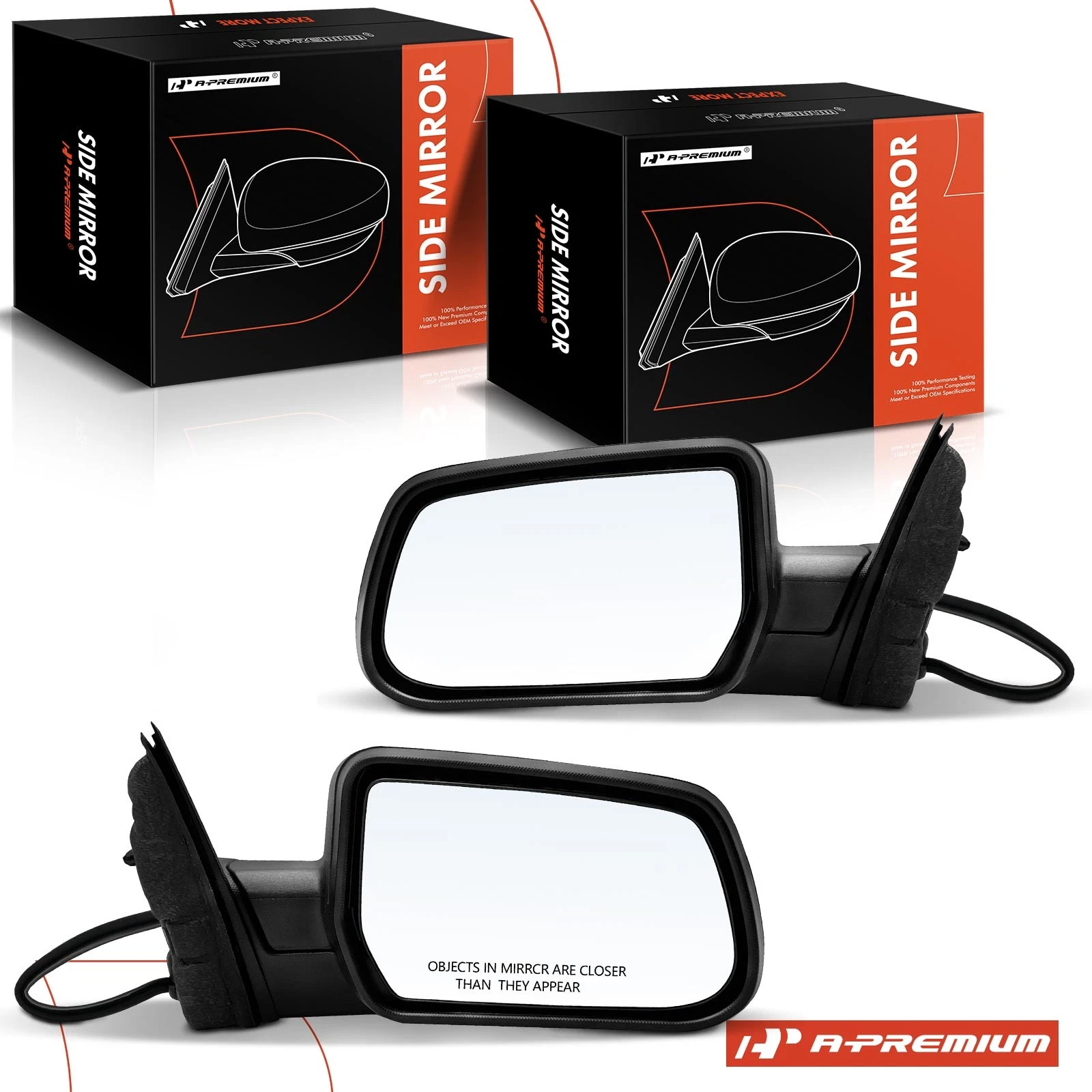 A-Premium Pair Power Mirror w/ Power Fold for Chevy Equinox GMC Terrain 10-17