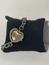 San Francisco 49ers NFL Heart Stainless-Steel...