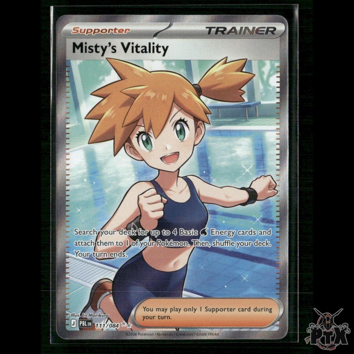 Misty's Vitality 111/084 ME05: Pitch Black NM Pokemon