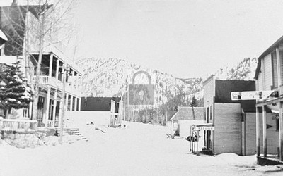 Street View Snow Scene Cornucopia Oregon OR - Reprint