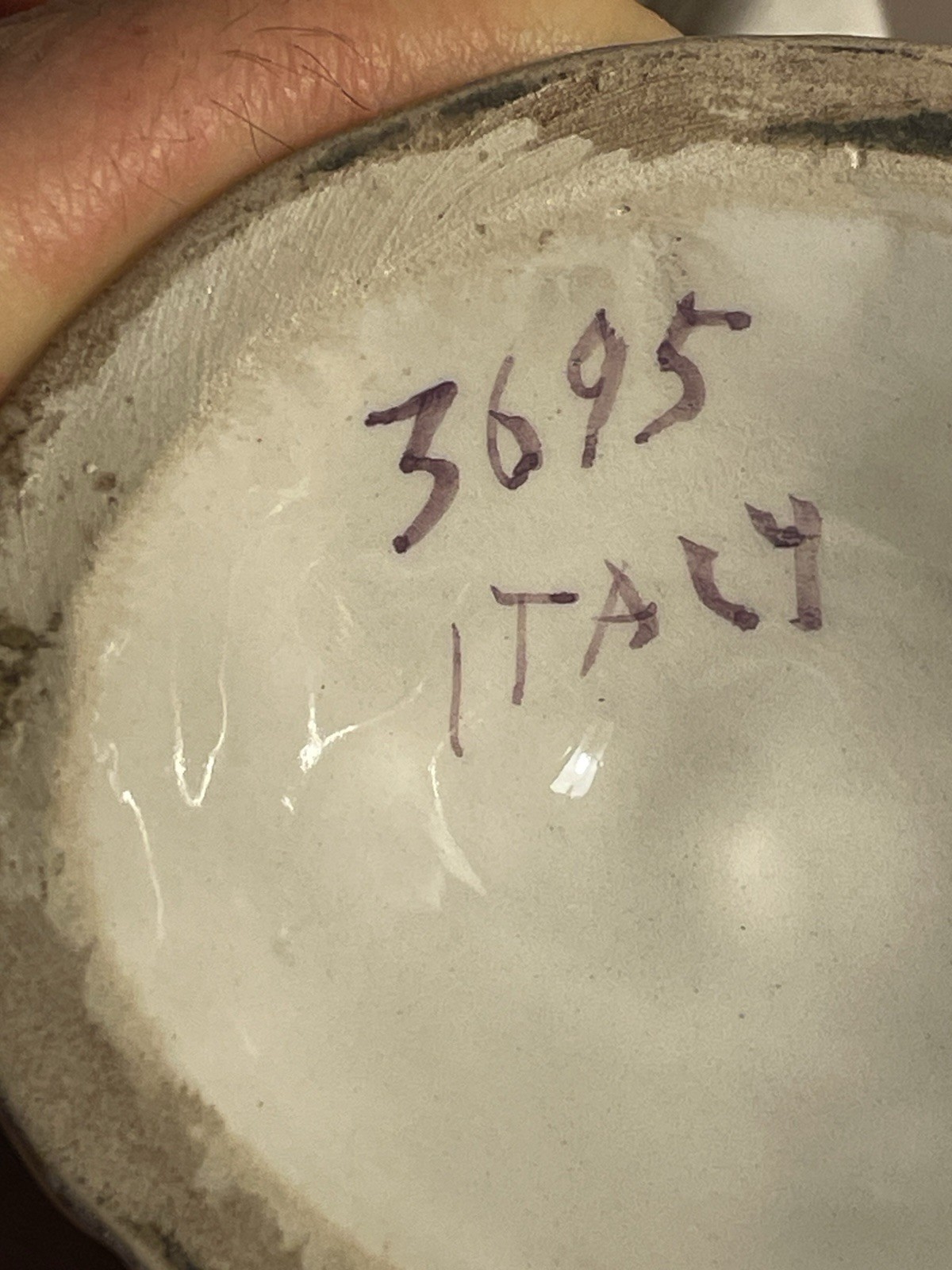 Lg Vintage 1950 Italian Blanc De Chine Porcelain Grape Centerpiece Retails $795