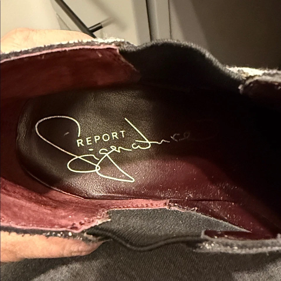 Botines REPORT Signature para mujer blancos punta agrietada talla 7 Foto 3 de 4