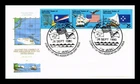 DR JIM STAMPS US COVER MICRONESIA FDC STRIP OF 3 HOUSE OF FARNAM CACHET