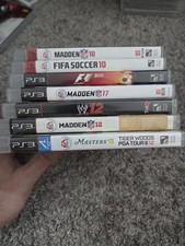 PS3 Lot Sports 7 Game Lot Madden NFL 17 WWE 12 F1 2011 FIFA Tiger Woods