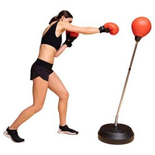 Punching Bag with Stand for Adults & Kids - Includes Boxing Gloves
