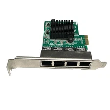4 Port Gigabit Ethernet PCI-E x1 Network Adapter Card NIC For Realtek Chipset