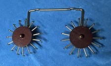 Vintage MCM Double Rotating Belt Tie Rack Organizer Wall Mount