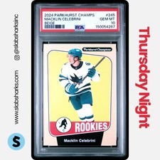 2024 UPPER DECK PARKHURST CHAMPIONS #245 MACKLIN CELEBRINI BEIGE ROOKIE PSA 10