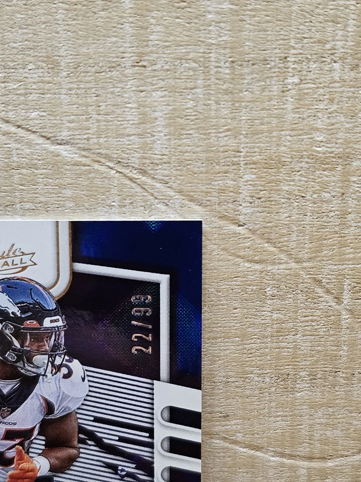 2023 Panini Absolute Blue Diamonds /99 Javonte Williams #54 Denver Broncos  - Image 4 of 4