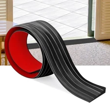 Rubber Door Threshold Ramp Self-Adhesive Rubber Ramp for Door Threshold 2/5 I...