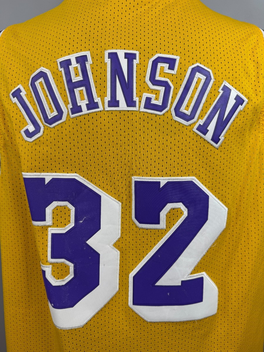 MAGIC JOHNSON LOS ANGELES LAKERS JERSEY NBA BASKETBALL ADIDAS MENS