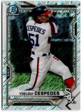 YOELQUI CESPEDES  2021 Bowman Chrome #BCP-176 Shimmer Refractor 