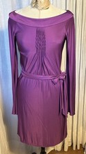 Laundry By Design Womens Purple L Sleeve Slinky Dress Sz XS-S Pre-owned 