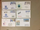 Six Israel registered fdc with imperf stamps