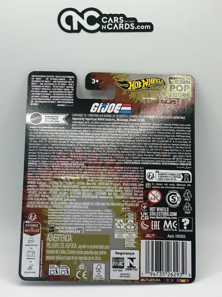 Hot Wheels Premium Pop Culture G.I. 2025 Joe Combat Jet Skystriker Grumman F-14 Foto 2 de 2