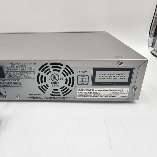 Magnavox DVD Recorder & Player MWR10D6 Progressive Scan w/ Remote Control Tested - Picture 18 of 19