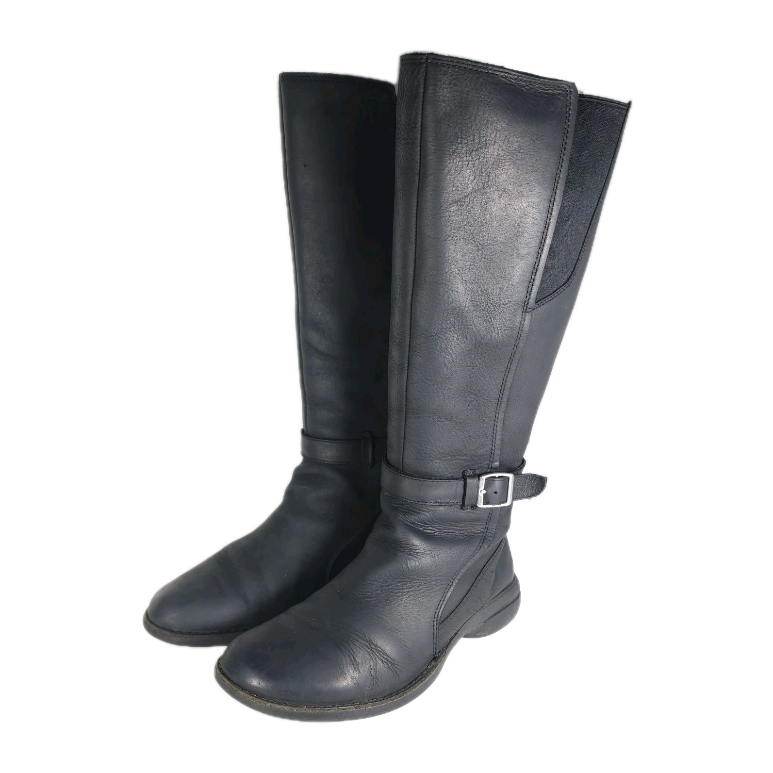 Stivali equitazione Merrell donna Andover US8 5 pelle nera impermeabili zip laterale alti