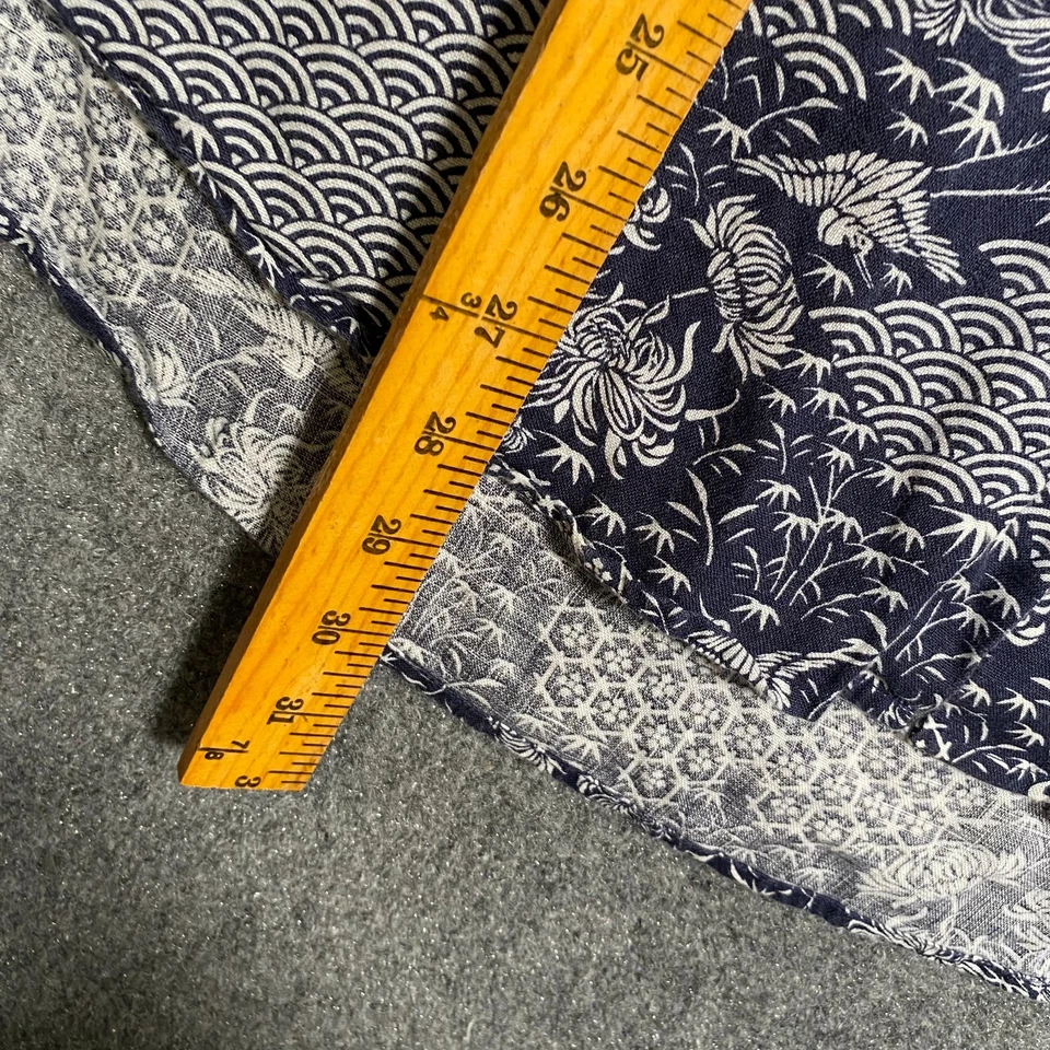 Baird McNutt Linen Shirt Mens XL Navy Mandarin Collar Short Sleeve Button Up - Image 4 of 4