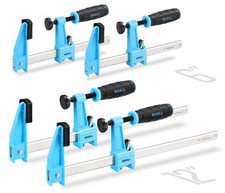 SHALL 6-Inch & 12-Inch Steel Bar Clamps Set, 4-pack Medium-Duty Quick-Release...