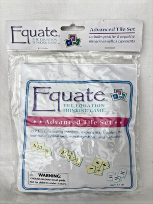 Equate Equation Thinking Game Advanced Set 197 Tiles ONLY NIP Math Homeschool