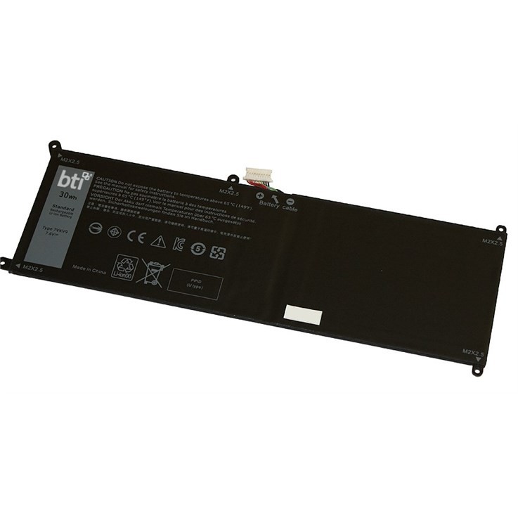 BTI 9TV5X compatible 30Wh 4-cell battery for DELL LATITUDE 12 7275 XPS 12 9250