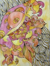 Original Artwork Abstract Watercolor Painting on Paper Art Signed Home Decor