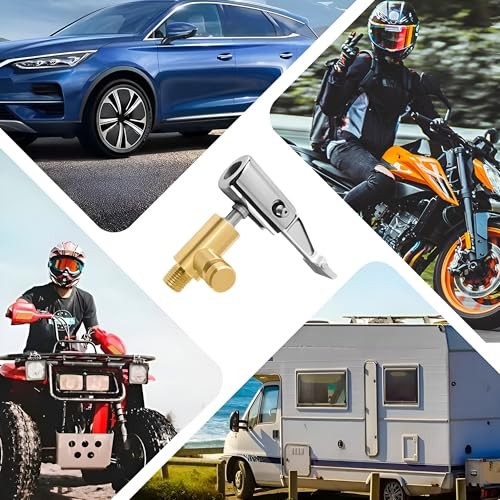 2PCS Car Tire Inflation Hose Adapter, Metal Lock On Vehicle Tyre Air Chuck 