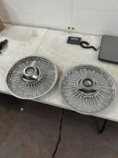 Vintage 1965 Ford Mustang Three Bar Wire Spinner 14 Hubcaps Wheel Covers