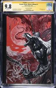Venom Black, White & Blood #1 Variant CGC 9.8 SS Signed & Sketch Mitsuhiro Arita
