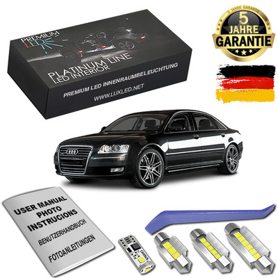 LED Innenraumbeleuchtung Premium Set für Audi A8 4E D3 4H 22x LED CANBUS Weiß